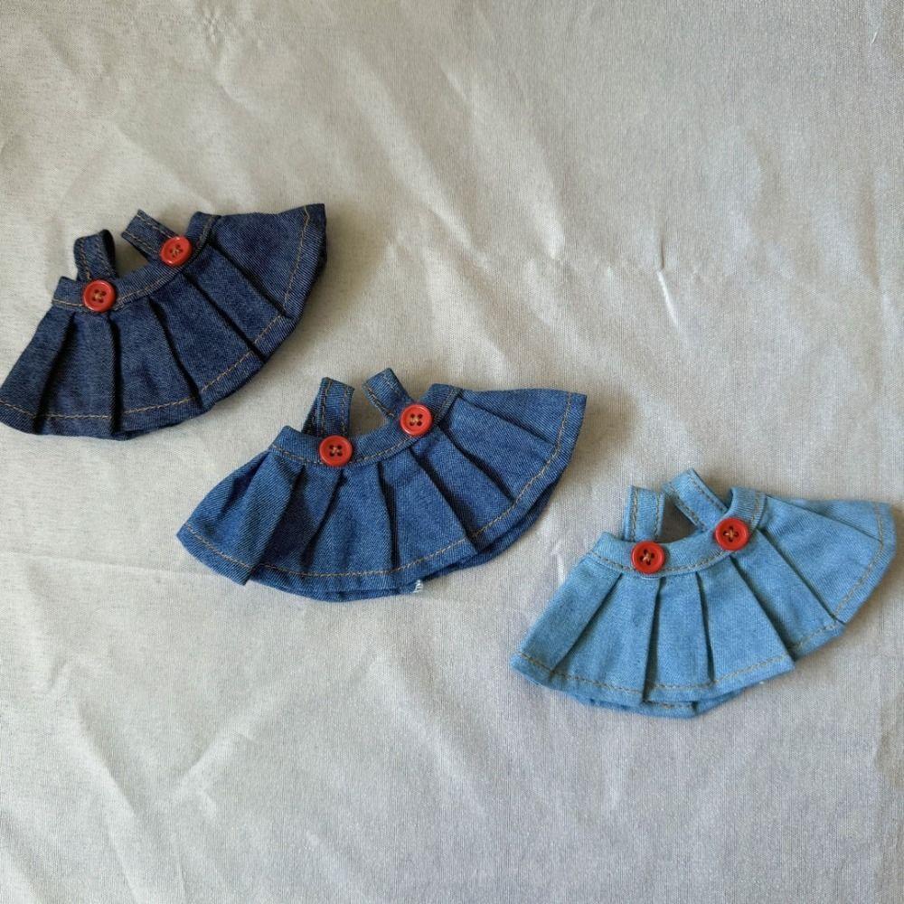 Fashion Style Jeans Pants Chic Toys Accessories Mini Jeans Skirt For 10cm Cotton Stuffed Dolls