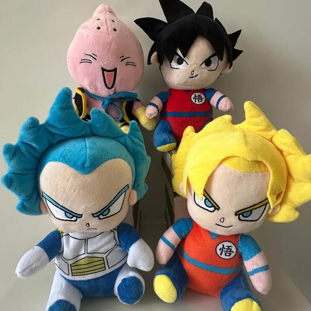 25cm Dragon Ball Plush Toy Japanese Anime Goku Vegeta Cartoon Character Doll Padding Classic Cute Beautiful Gifts For Kids Toys