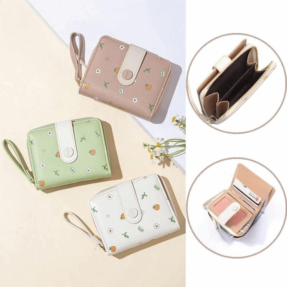 Hasp Short Wallet Zipper Purse Bag Fashion Folding Women Wallet  Student