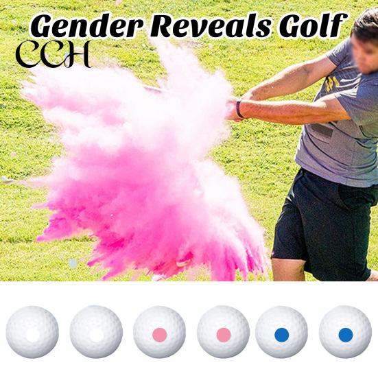 Unique Gender Reveal Idea Golf Ball with Tee Exploding Exquisite Craftsmanship Set Powder Explosion Announcement Party Themed Decoration Safe Option