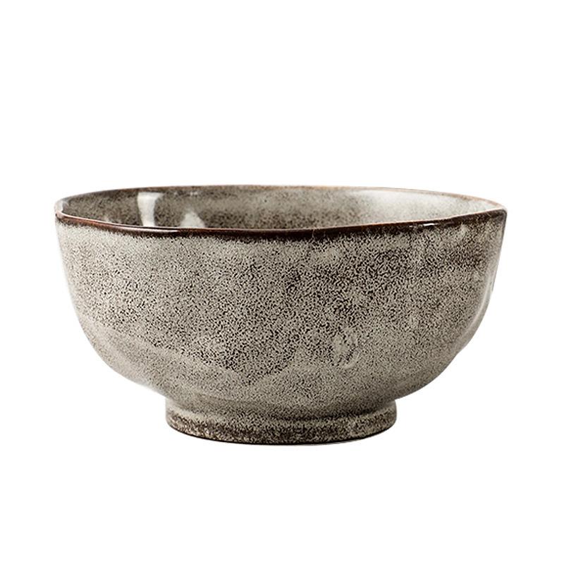Japanese Stone Tableware Retro Plates Personalized Creative Plates Pasta Plates Salad Bowls Old-Fashioned Coarse Pottery Dishes