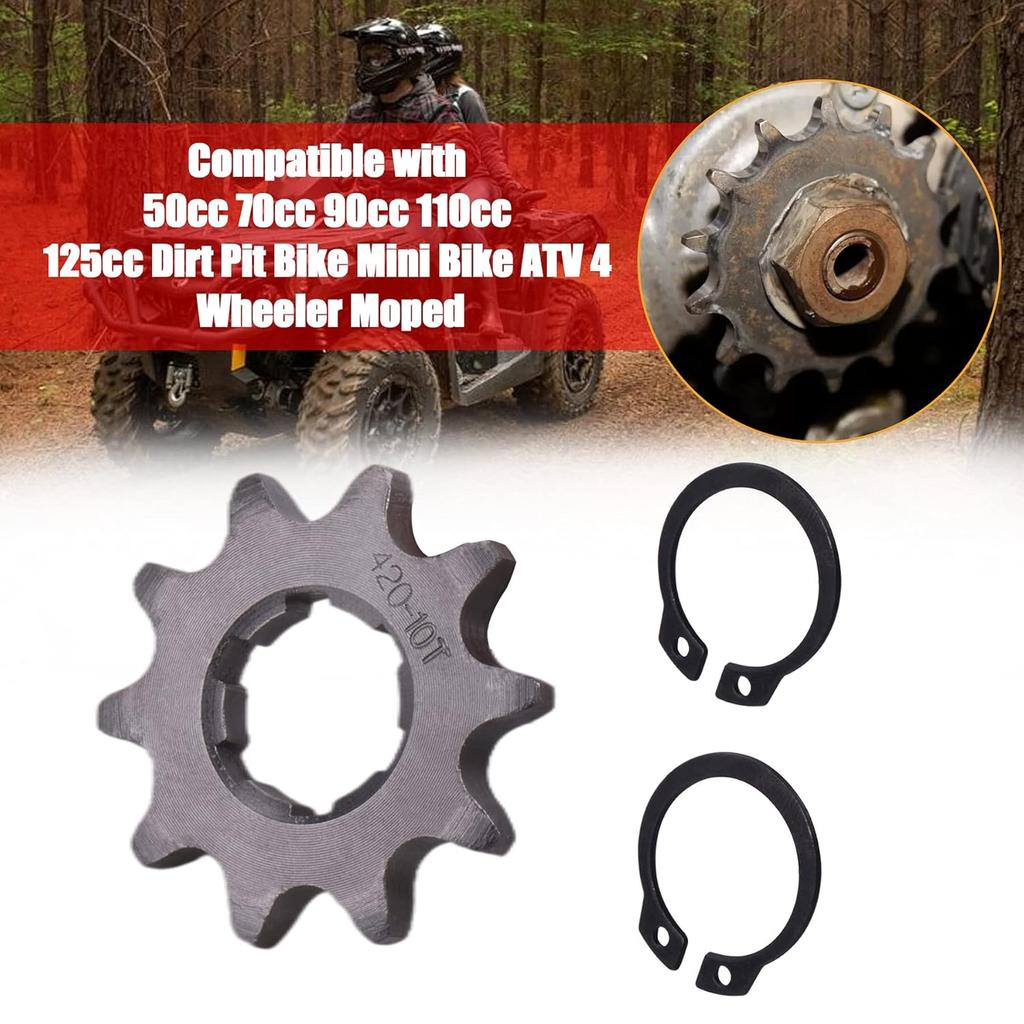 420-10T Sprocket Front Sprocket for Bike Dirt Pit Bike mini ATV 4-Wheeler Universal Motorcycle