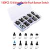 180pcs 10 Value 4.3-14mm Small Mini  Momentary Tactile Push Button Switch