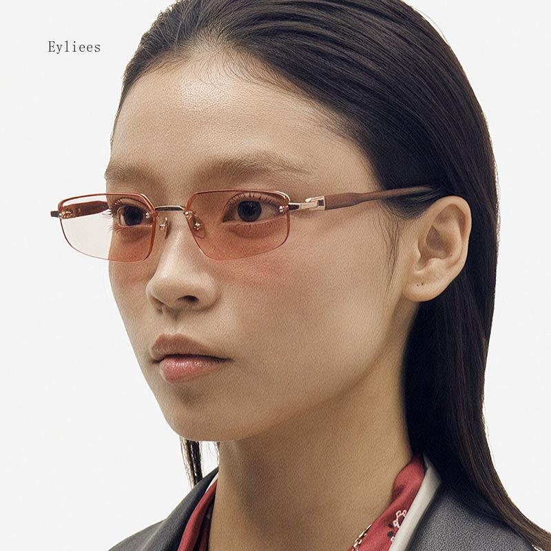 Vintage Allopy Square Y2K Sunglasses for Women New Fashion  Silver Gradient Hip Hop Sun Glasses Ladies Sexy Shades Driving