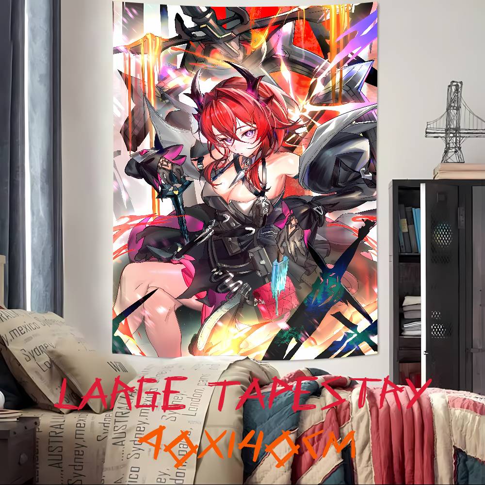 Pretty Hot Girl Laevatein Tapestry Decoration Bedroom Dormitory Background Cloth Holiday Home Party Living Room Club Tapestry