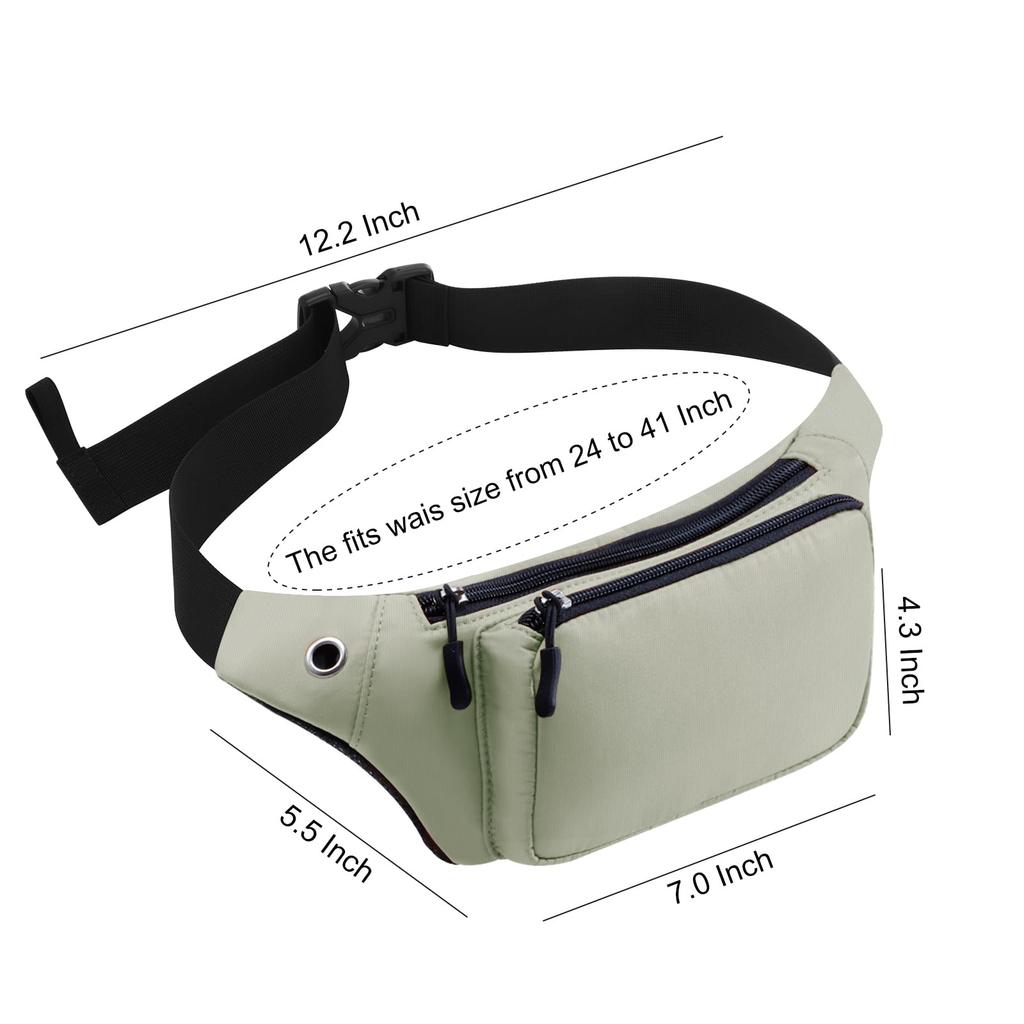 HAWEE Waist Stylish Waist Bag for Men and Waterproof Perfect for Running Pouch, Bag/Shoulder Women, 2-Way Polyester, Travel, Work, Hiking, Walking,