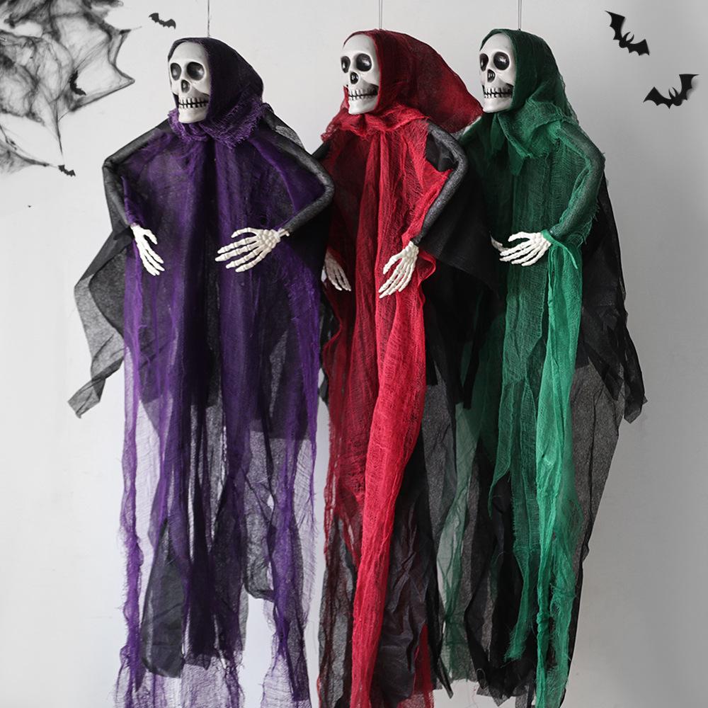 Halloween Skull Hanging Ghost for Haunted House or Bar Decor