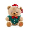Adorable Christmas Teddy Bear Plush Toy - Sitting Pose, Hug Pillow & Home Decoration