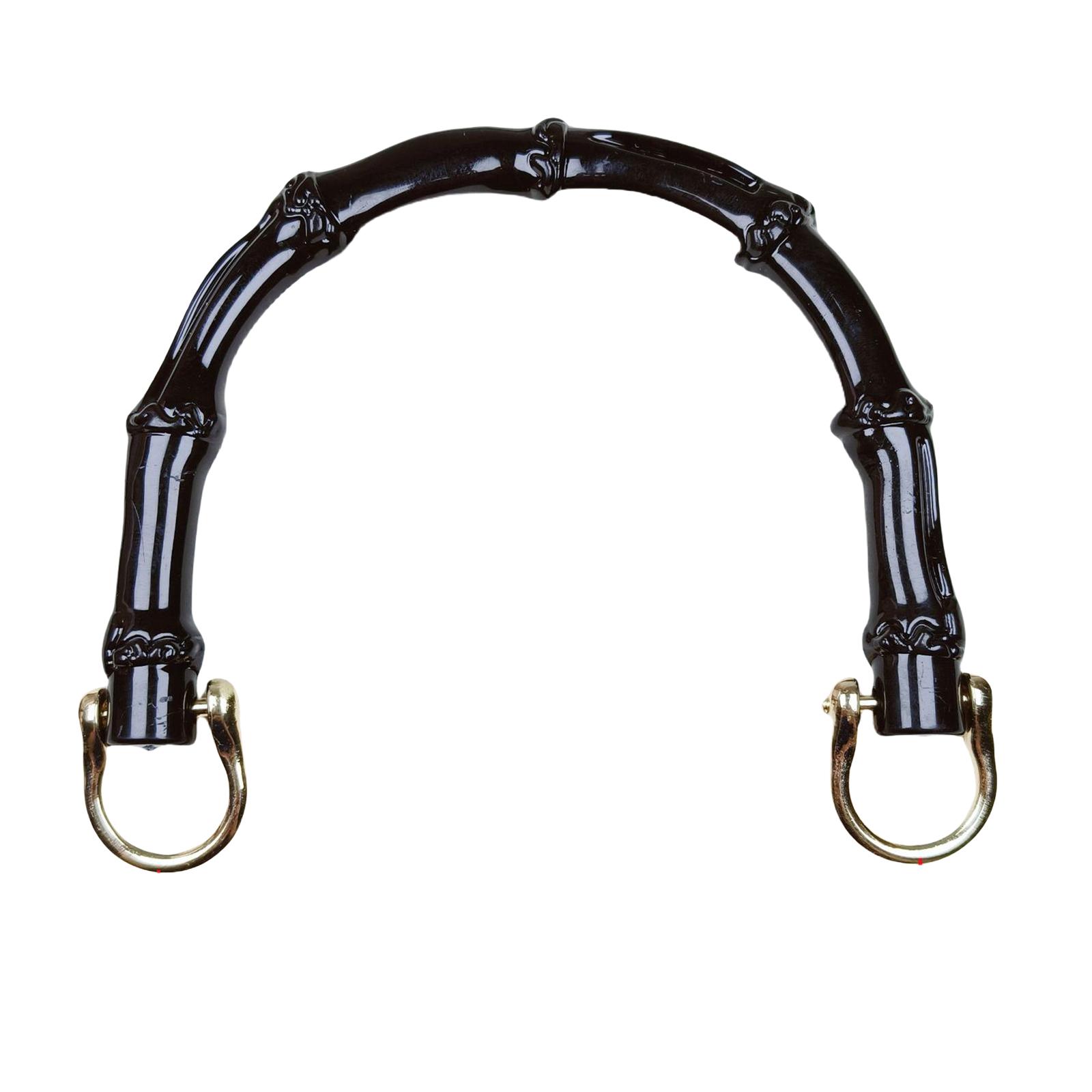 

Черная смоляная имитация бамбука, шарнирная ручка для сумки с металлическими застежками, пряжка, замена ручки для сумки своими руками 1