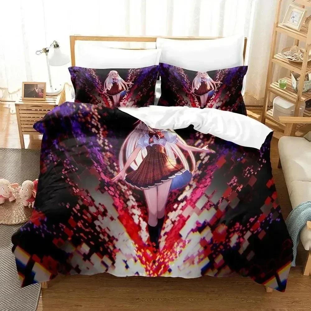 2025 Luxus Neu 3D-Druck Neku Sakuraba World Ends Bettwäscheset Bettbezug Bettset Steppdeckenbezug Kissenbezug King Queen Jungen Erwachsene
