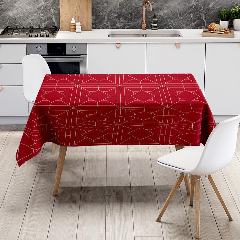 Red Spider Web Printed Tablecloth With White Lines For Home Dining Decorations In Size 60X120Cm Modern Kitchen Linen From Home G