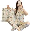 Cloud Cotton Cartoon Pony Pajamas: Women's 2026 Summer Three-Piece Set, Short Sleeve, Fun & Cute Homewear