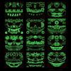 Halloween Facial Tattoos Glow In The Dark Tattoos Halloween Mouth Tattoos Eco-Friendly Scary Face Stickers For