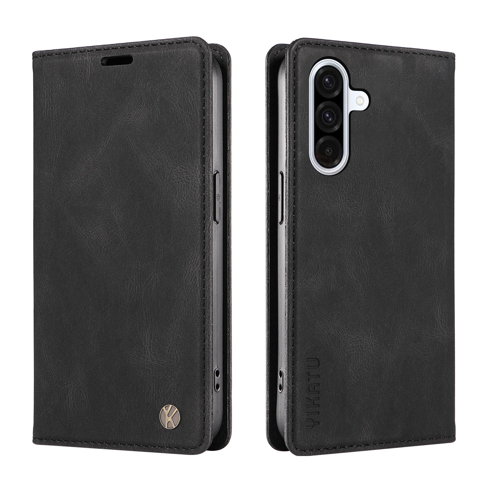 

For Samsung Galaxy A36 5G Leather Cover YIKATU YK-004 Skin-Touch Wallet Phone Cases A