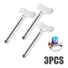 3Pcs Metal Toothpaste Squeezer Stainless Steel Tube Squeezer Key Roller Tube Creams Paint Squeezer Tool for Family
