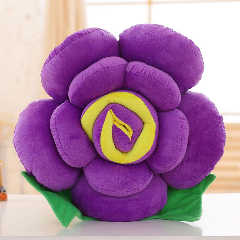 Flower Throw Shape Pillows Cushion Lumbar Rose Decoration Chair Soft Lover Home