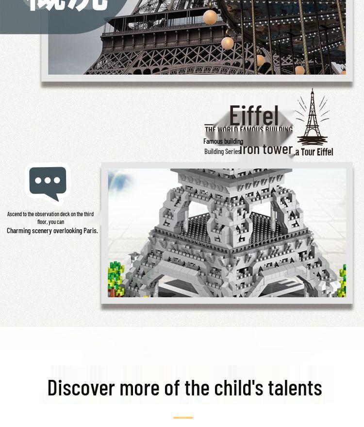 New York and Paris Landmark Building Blocks: Eiffel Tower & Titanic