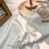 Women's Ice Silk V-Neck Button-Up Loose Short Sleeve Cardigan Top for Spring/Summer 2025.