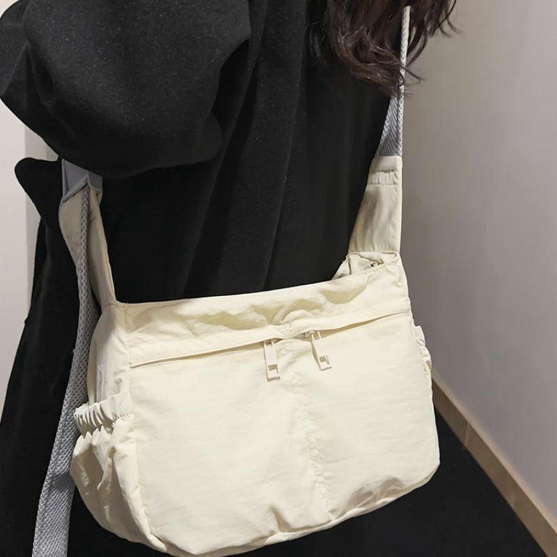 Solid Casual Interior Compartment Crossbody Bags Sewing Thread 2026  Bags for Women Soft Zipper Nyl Women's Handbags