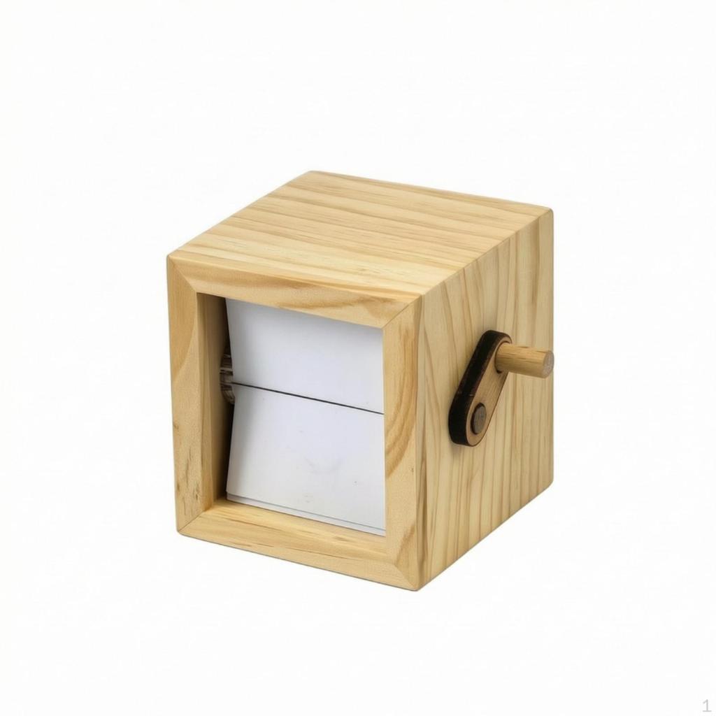 Hand-Crank Flipbook Box DIY Mechanical Picture Flipper Compact for Desk, Couples