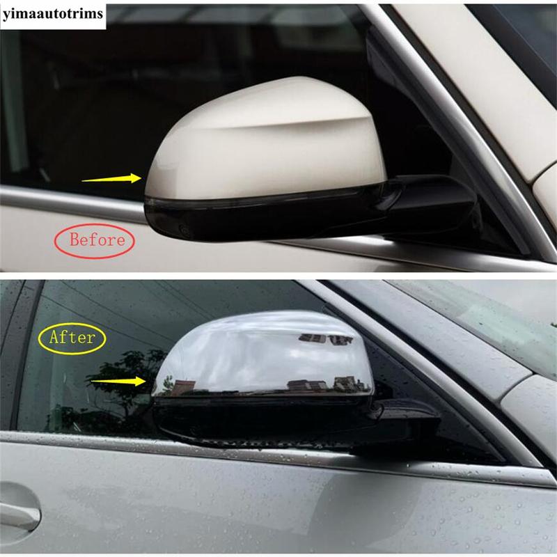 Car Rearview Mirror Case Cap Protection Decoration Cover Trim For BMW X5 G05  -  ABS Chrome / Carbon Fiber Accessories