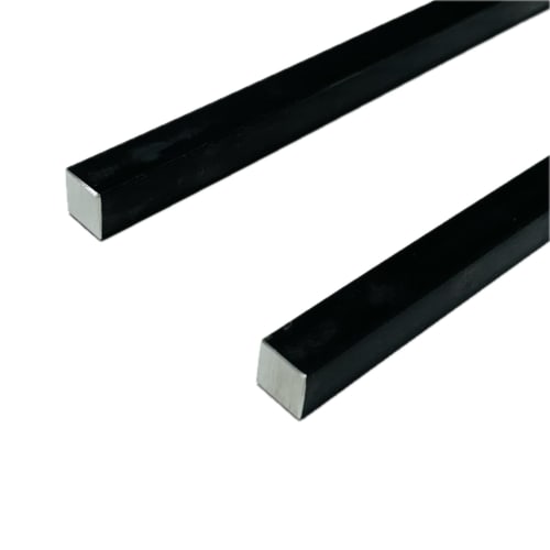 Set of 2 Black Steel Bars, 16x16mm, Length 300-500mm, Yakitori Tekkyu Steel SS400 (Black Steel Bar, 450mm)