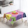 Abstract Art Food Illustration Tablecloth Oil-proof Tablecloth Waterproof Picnic Fabric Nordic Home Decoration
