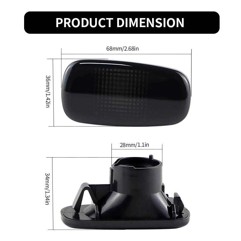 2Pcs Side Marker Light Housing Cover 8173043010 For Toyota Prius Kluger Wish Land Cruiser 200 Prado 120 RAV4 Altezza Lexus IS300