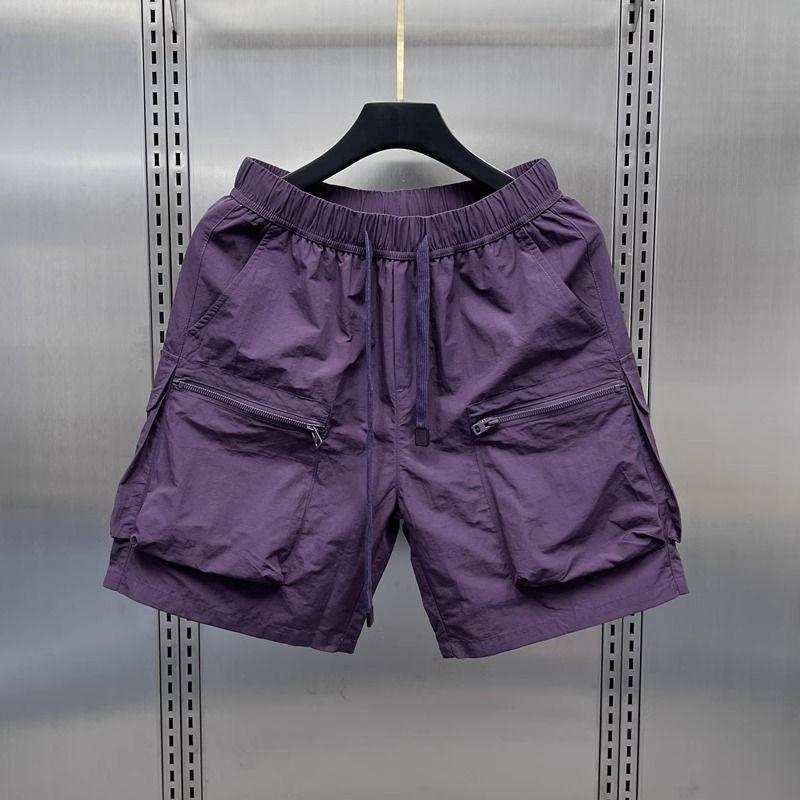 Pantaloncini da lavoro casual estivi da uomo, sezione sottile, larghi, dritti, multi-tasche