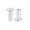 100 peças Rebites Semi-Tubulares 3mm x 8mm Alumínio Cabeça Chata Redonda Rebites Semi-Tubulares