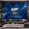 Wall Hanging Tapestry Custom NameCanterbury-Bankstown Bulldogs Pattern Personalized Printed Fabric Wall Decor