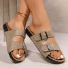 Fashion New Flat Slippers for Women Cork Slippers Fashion Summer Sandals Luxury Shoes Slip on Women's Sandals Size 36-41 Zapatos Mujer