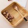 Square Wooden Tray Multi Function Eating Tray for Soup Salad Porridge Snacks Dessert Creative Elegant Bowl Household Food