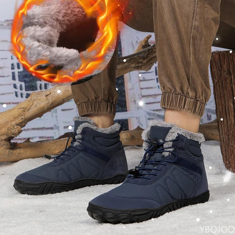 Autumn and Winter Fashion Large Outdoor Velvet Warm Men s High Top Cotton Shoes Thick Soft Bottom Anti Slip Men s Boots 36