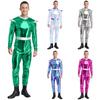 M-3XL Mens Halloween Alien Costume Long Sleeves High Waist Long Jumpsuit Outer Space Cutie Costume Robot Costume Performance Costume