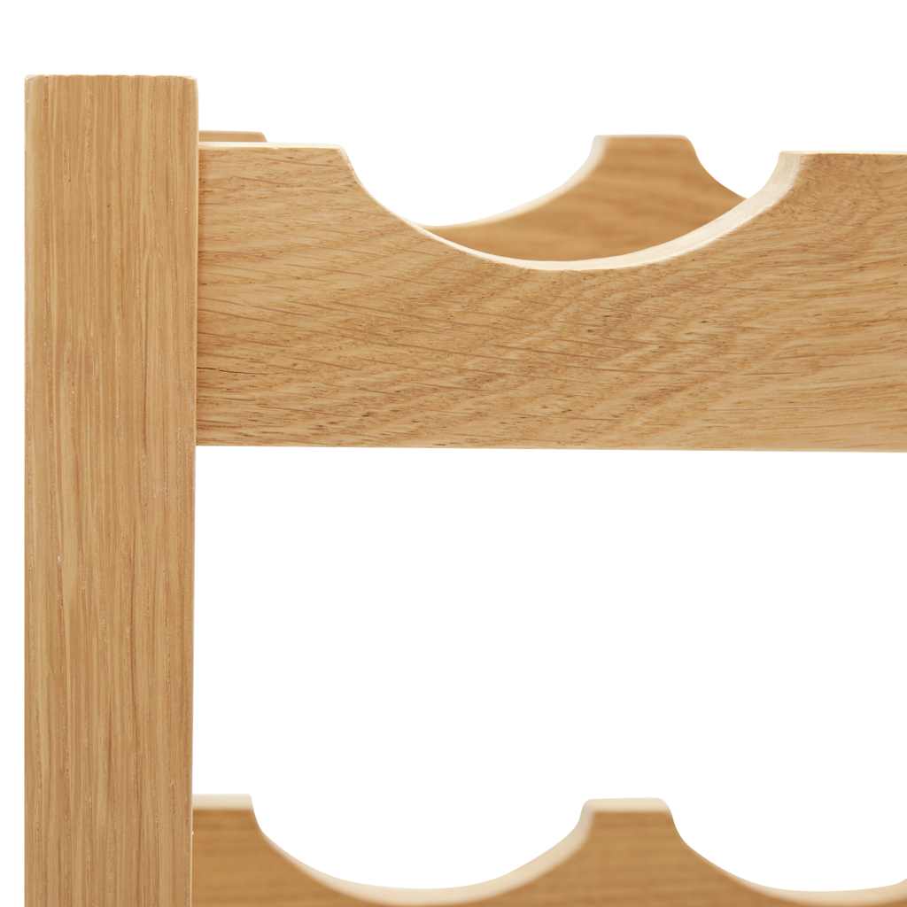 12 Bottle Wine Rack 47 x 21 x 36 cm Solid Oak