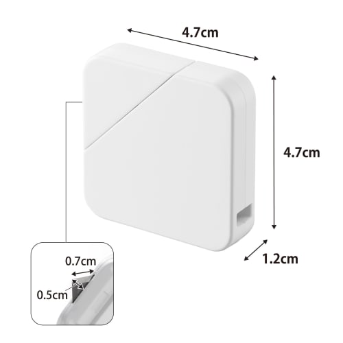 Yamazaki Magnetic Ceramic Cardboard Cutter, White, W4.7 x D1.2 x H4.7cm, Tower, Fits Entrance Doors, 1351
