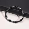 Stylish Black Beads Man Woman Bracelets Stretch  Gallstone Handmade Wristband Jewelry Father Boyfriend  Valentine's Day Gift