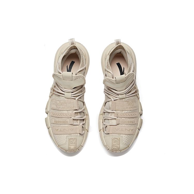 Anta Player 3 Low Basketball Shoes Men Sneakers Linen-Gray 912031657-3