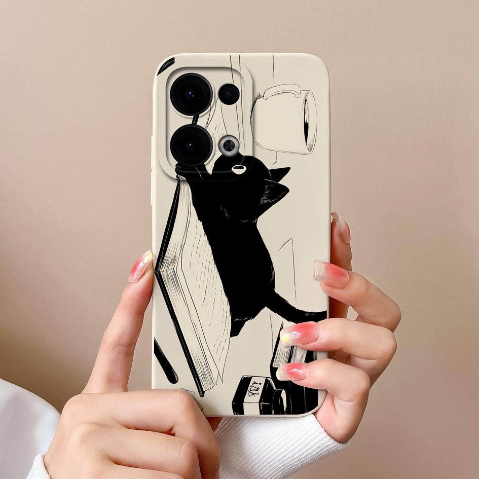 Pentru Oppo Reno13 Pro 12F Realme C75 Realme 14 Pro Plus F27 A3 NFC A40 A40m A60 Huse Drăguț Panda Broască Silicon Lichid Moale Anti-Alunecare Husă Pentru Oppo Carcasă