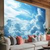 Blue Sky White Cloud Background Natural Landscape Home Party Decoration Backdrop Portrait Photography Banner Baby Shower Props