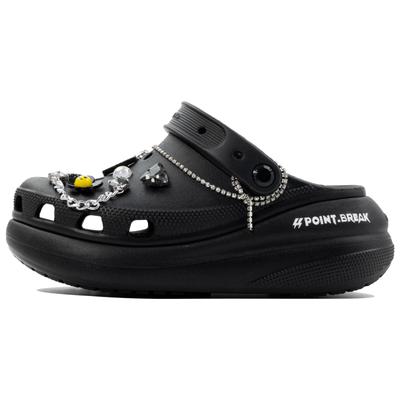 EVA Poppenspel Prank Puff Casual Comfortabel Veelzijdig Cadeautas Gatenschoenen Unisex Zwart