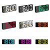 Mirror Surfaces LED Digital Alarm Clock with Alarm Dimming Date Day of Week Temperature Display for Bedroom Table Decors