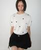 Ronron Airy Dot Mini Skirt Black