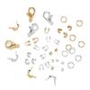 1203pcs Lobster Clasp Crimp Bead End Beads Tweezers Jewelry Plier Steel Wire Jewelry Kits for Bracelet DIY Jewelry Makings