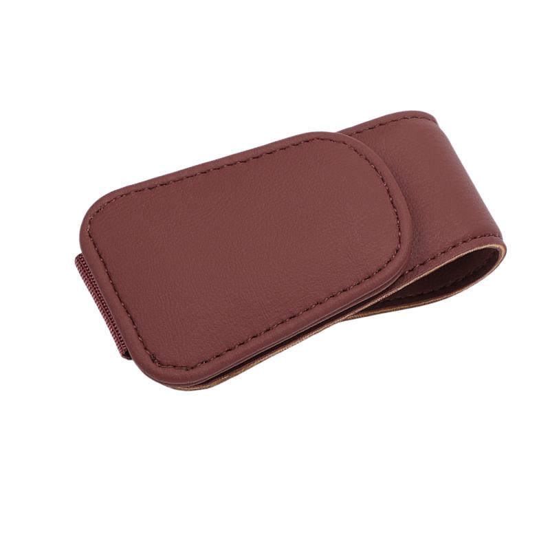 Car Sunglasses Clip, Car Sunshade Magnetic PU Leather Sunglasses Clip, Glasses Clip, Car Interior Sunshade Accessories