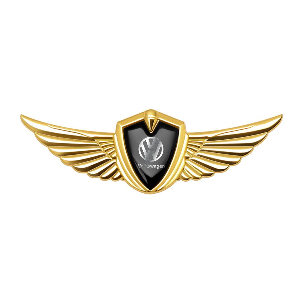 

3D Metal Wings Emblem Car Side Mark Window Trunk Sticker Decal For Volkswagen VW Rline Golf 4 5 Polo CC Passat B7 Mk5 Tiguan GTI