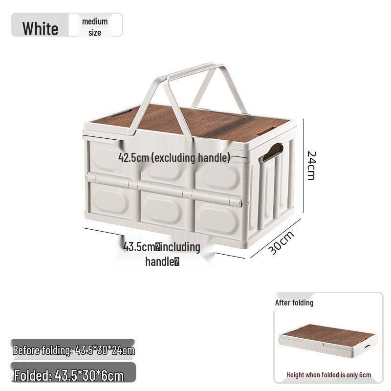 Customizable Outdoor Camping Trunk Organizer - Folding Storage Box