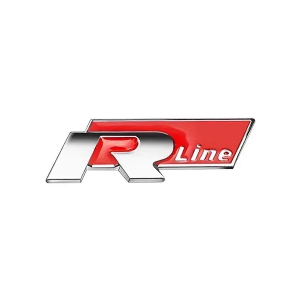 Autocollant Emblème Logo R RLine en Métal 3D Autocollant Emblème Coffre Arrière de Voiture Accessoires de Style Extérieur de Voiture de Haute Qualité