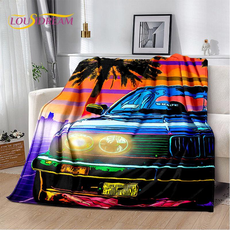 3D Racing Car Soft Plush Blanket,Flannel Blanket Throw Blanket for Living Room Bedroom Bed Sofa Picnic Hiking Leisure Napping